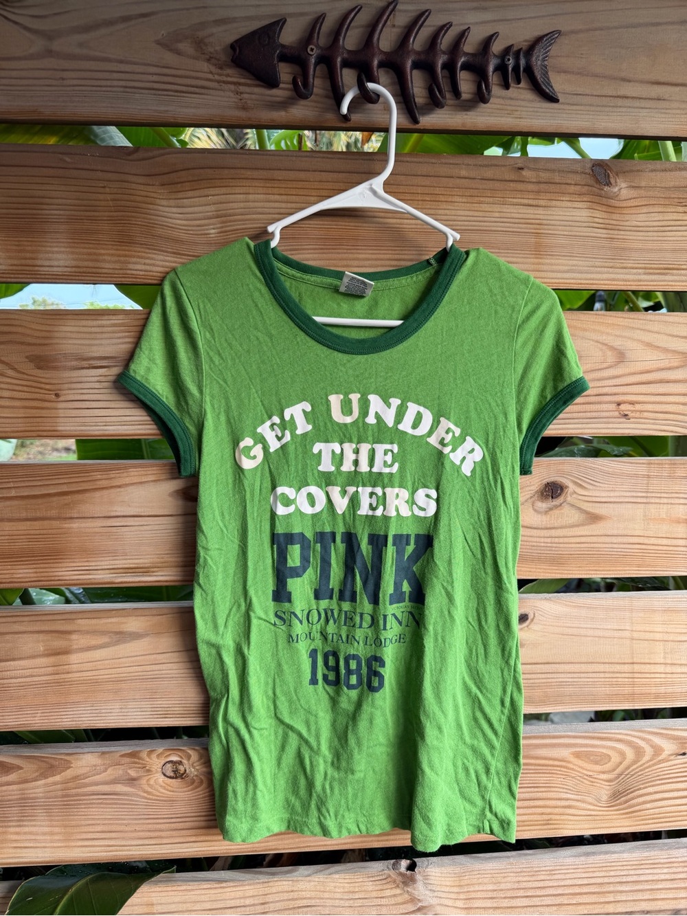 Vintage Green Graphic Ringer Tee - PINK Victoria's Secret
